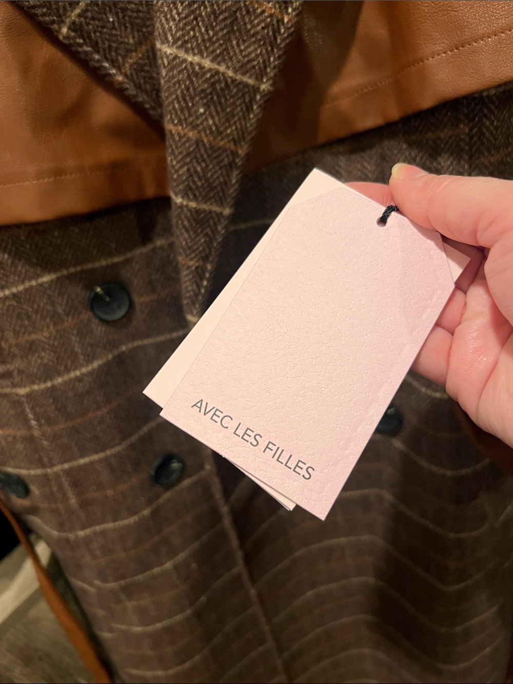 Avec Les Filles Brown Mixed-Media Trench Coat NWT - Picture 2 of 16